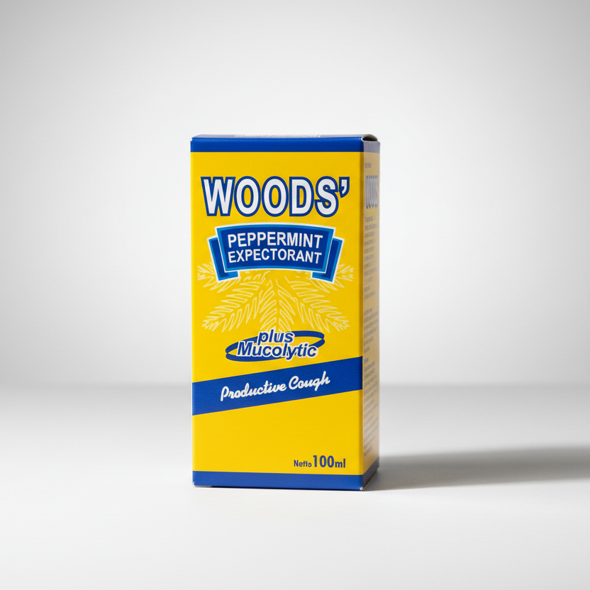 WOODS' ချောင်းဆိုးပျောက်ဆေး (ဘူးပြာ)
