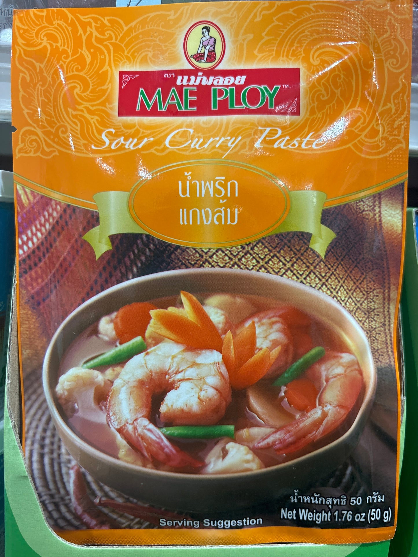 MAEPLOY Sour Curry Paste အထုပ် (50g) サワーカレーペーストパック