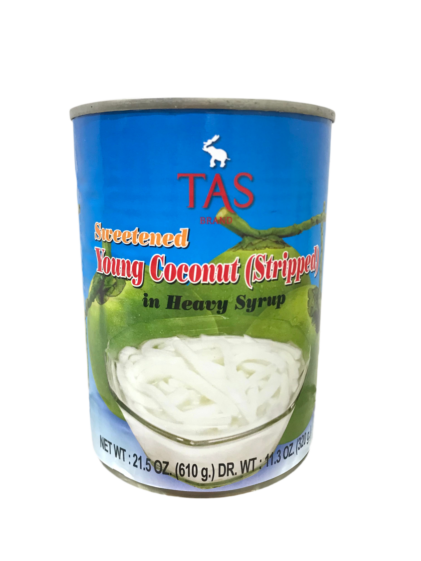 TAS Young Coconut Stripped in Heavy Syrup (610g)