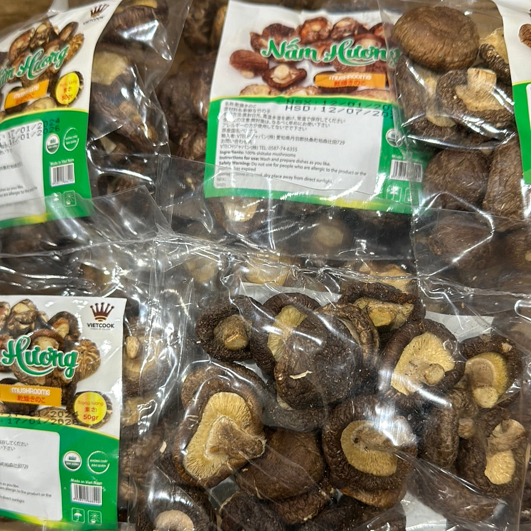 Nam Huong Dry Shiitake Mushroom မှိုခြောက် マッシュルーム (50g)