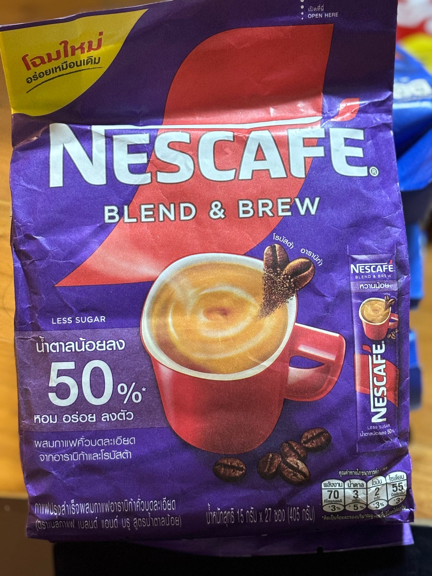 NESCAFE Blend & Brew Less Sugar
