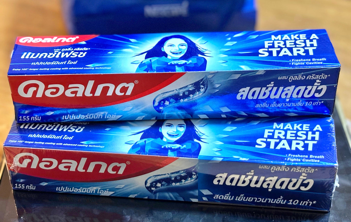 COLGATE MaxFresh Peppermint Ice (155g) Blue 歯みがき粉