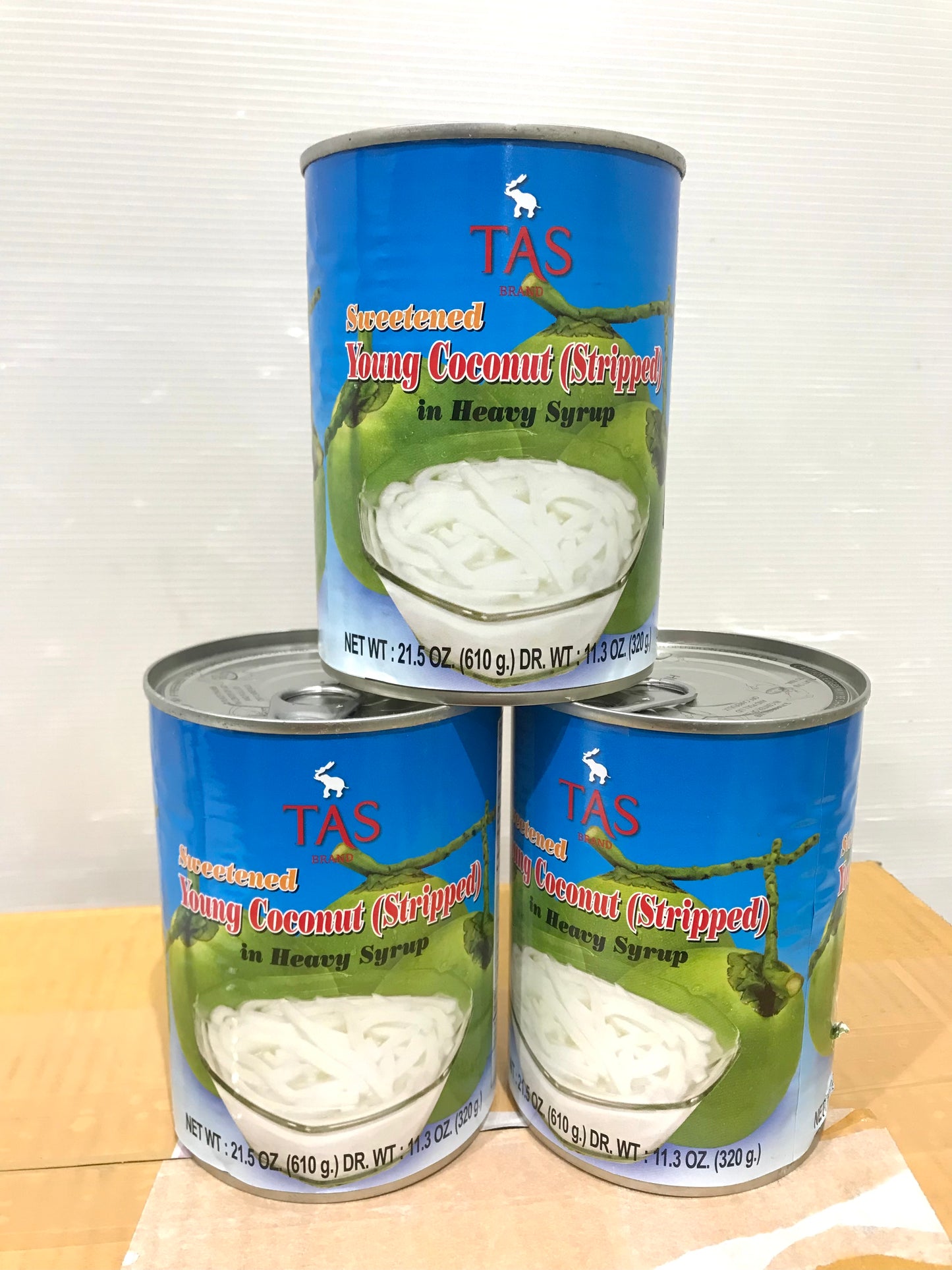 TAS Young Coconut Stripped in Heavy Syrup (610g)