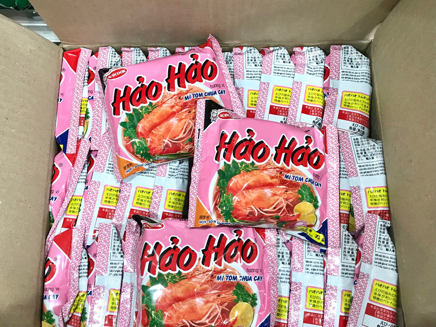 HAO HAO Hot Sour Shrimp Flavor Instant Noodle ハオハオ