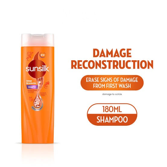 Sunsilk Shampoo Damage Reconstruction (လိမ္မော်ရောင်)