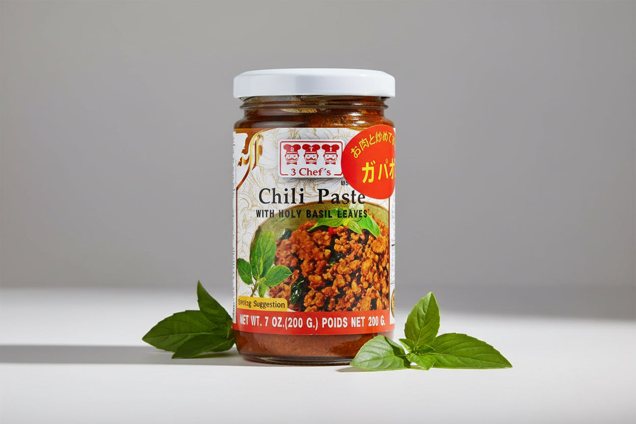 3 Chef's Chili Paste with Holy Basil Leaves (Pad Kra Pao)