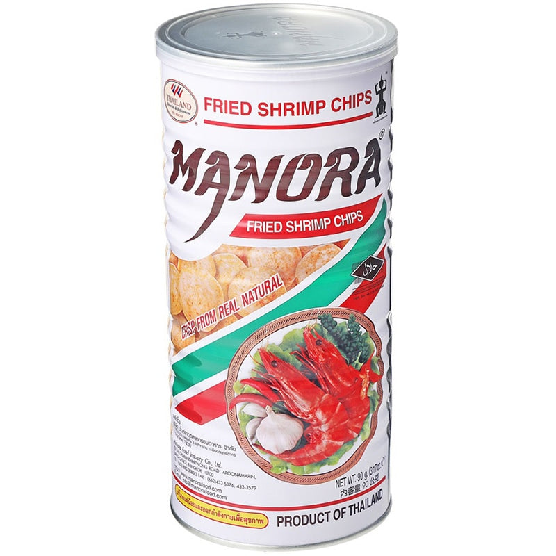 MANORA Fried Shrimp Chips マノーラ シュリンプチップス缶