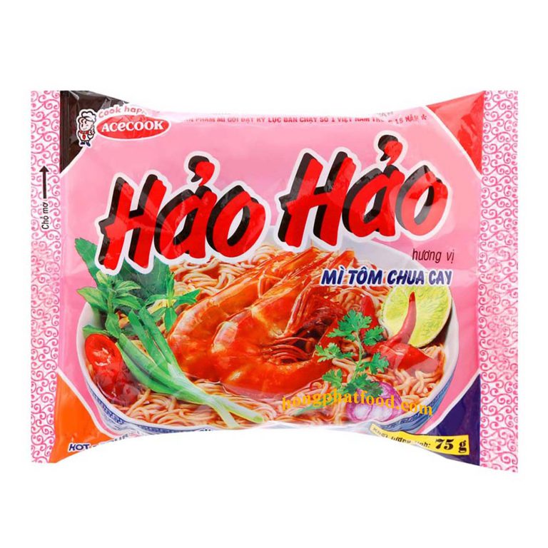 HAO HAO Hot Sour Shrimp Flavor Instant Noodle ハオハオ