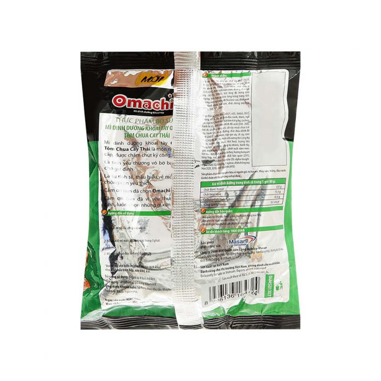 Omachi Shrimp Flavour TOM CHUA CAY Instant Noodle