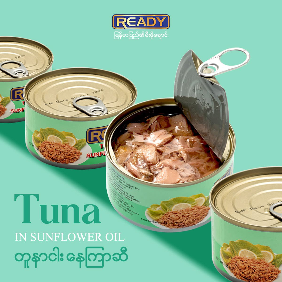 READY Tuna in Sunflower Oil (တူနာငါးနေကြာဆီ)