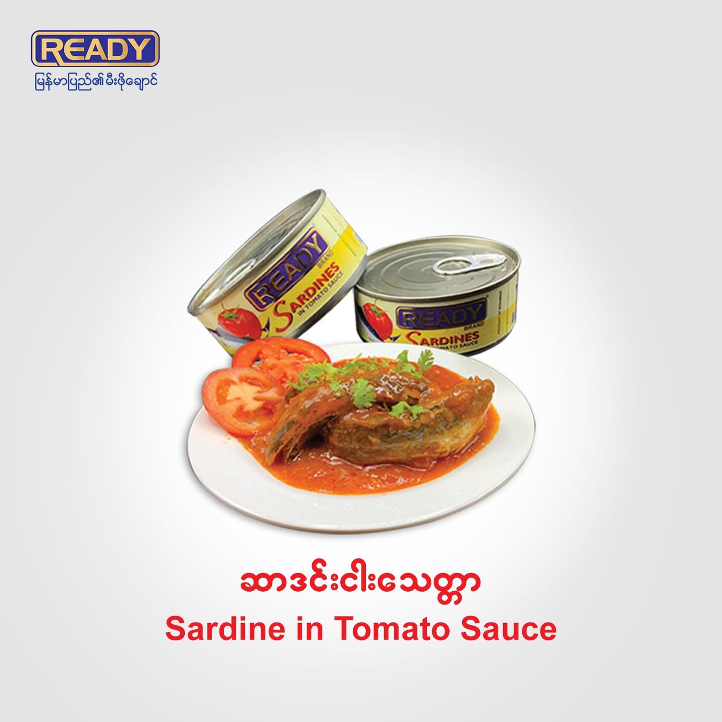 READY Sardines in Tomato (ဆာဒင်းငါးသေတ္တာ)
