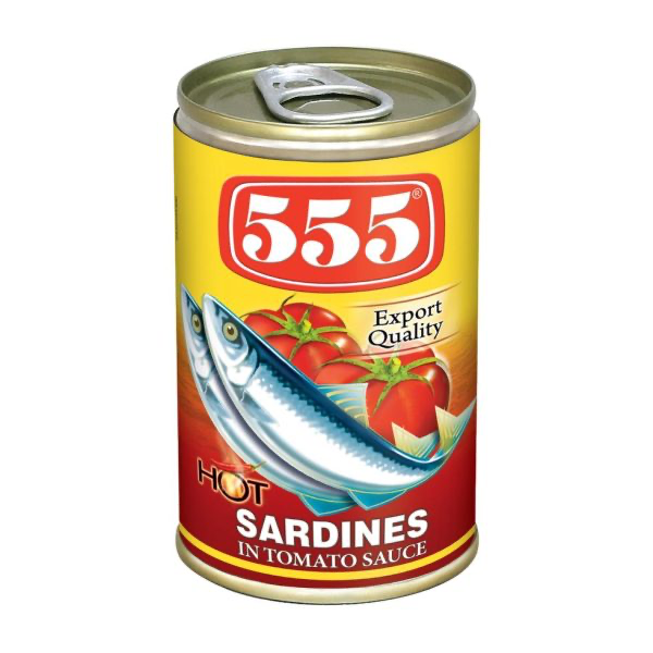 555 Sardines in Tomato Sauce HOT (Lサイズ) HALAL