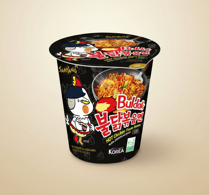 Samyang Hot Chicken Flavor Cup Noodle အမဲရောင်ဘူး