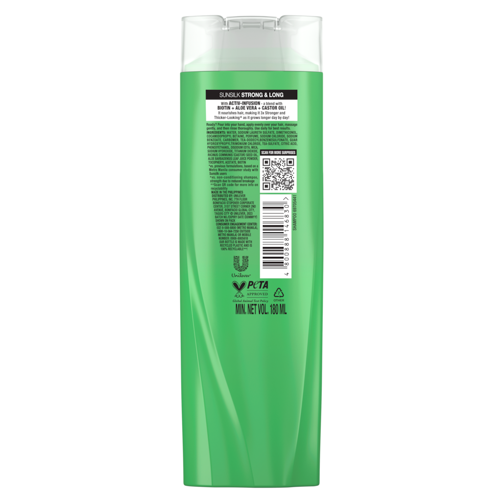 Sunsilk Shampoo Strong & Long (အစိမ်းရောင်)