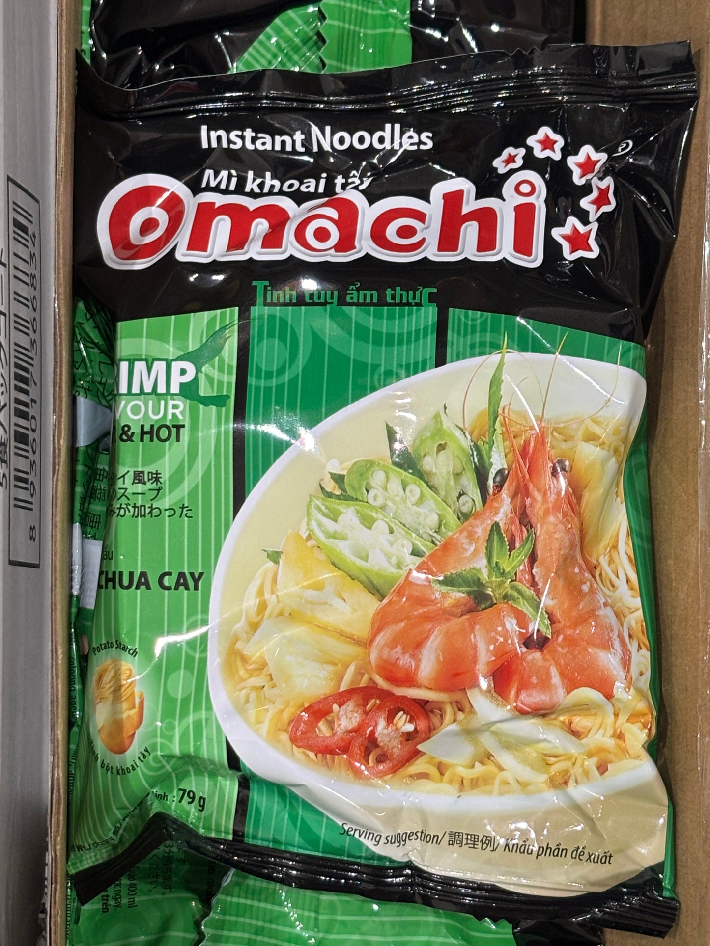 Omachi Shrimp Flavour TOM CHUA CAY Instant Noodle