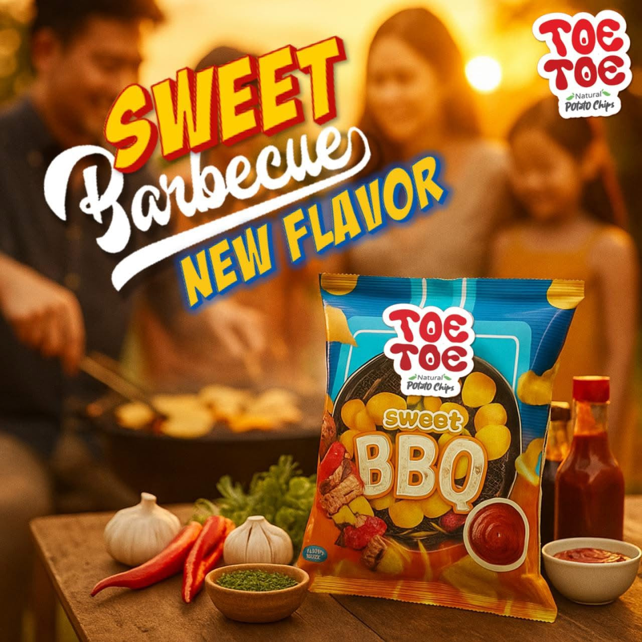 TOETOE Potato Chips (Sweet BBQ)