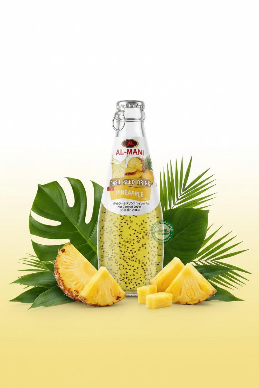AlMani Basil Seed Drink Pineapple Flavor