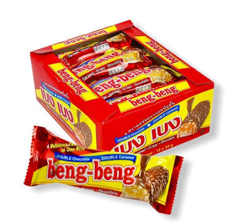 Beng Beng Chocolate Caramel Flavor Wafer (Red)