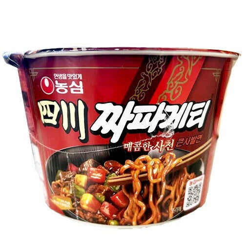 NongShim Sichuan Chapagetti Cup Noodle(ကိုးရီးယားခေါက်ဆွဲဘူး)