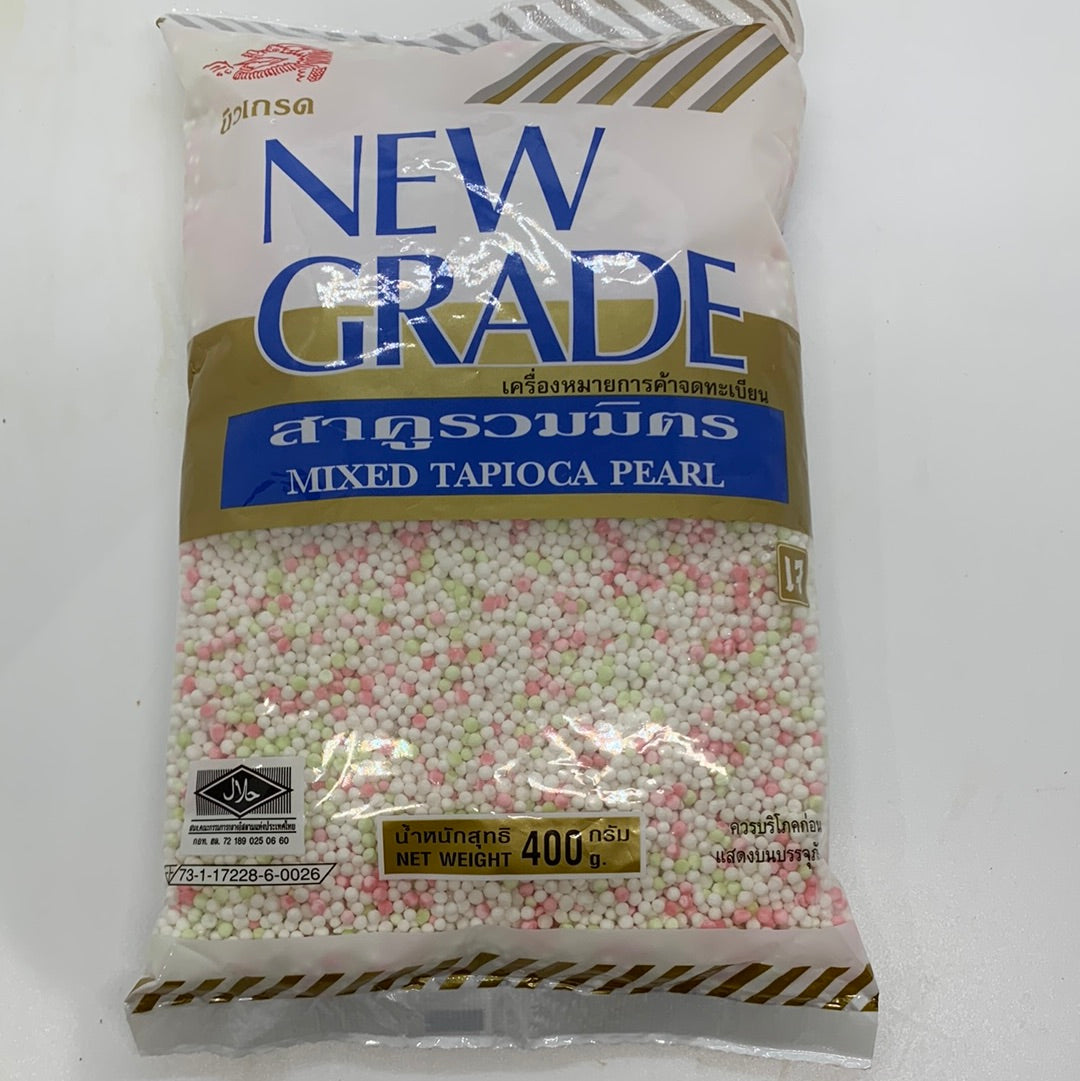 သာကူစေ့အရော Mixed Tapioca Pearl タピオカパールミックス400g