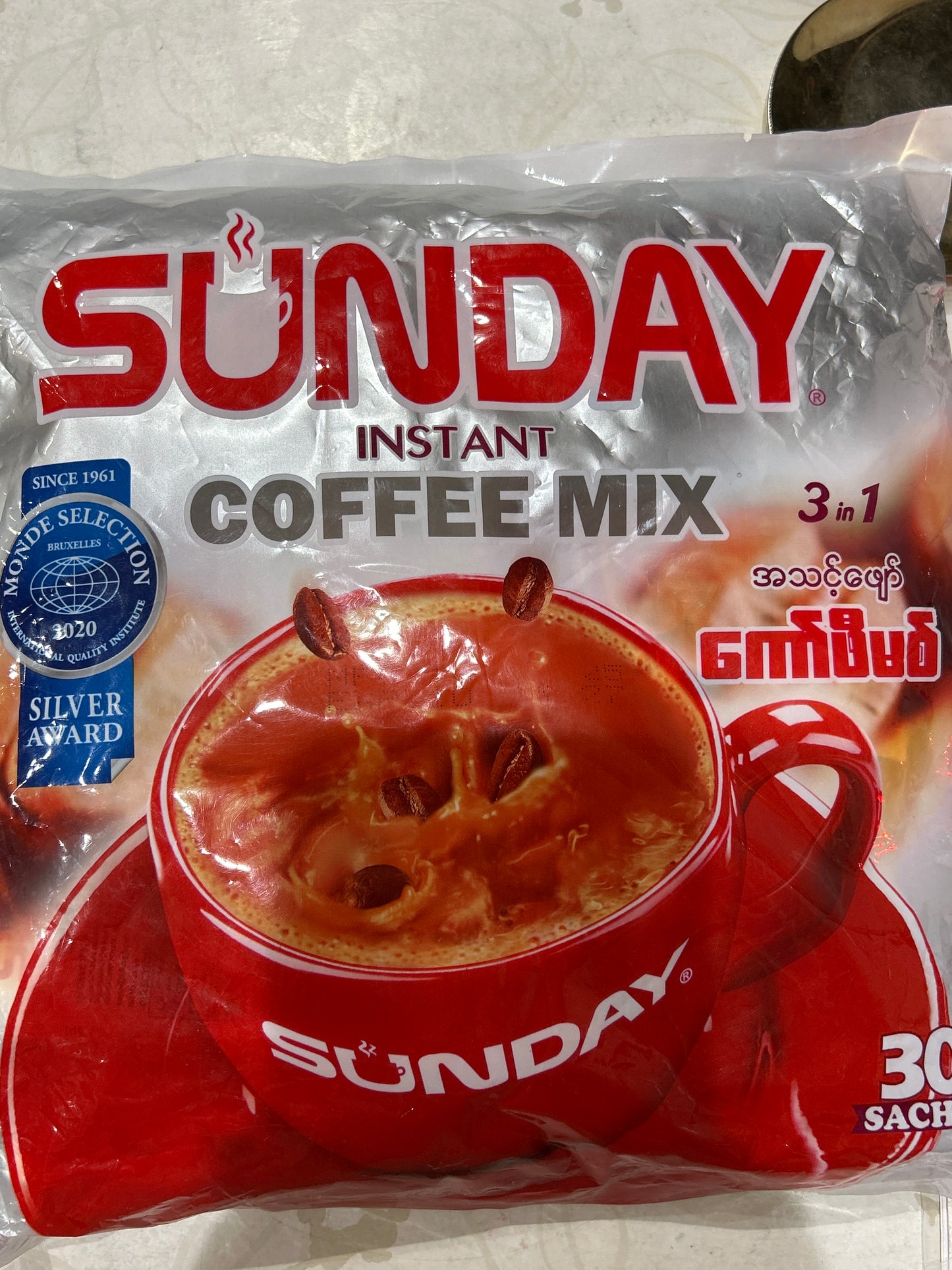 SUNDAY instant coffee mix 3in1 30個入り
