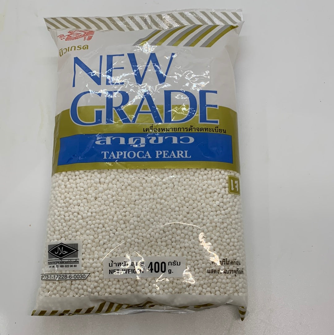 သာကူစေ့အဖြူ Tapioca Pearl タピオカパール(白)400g