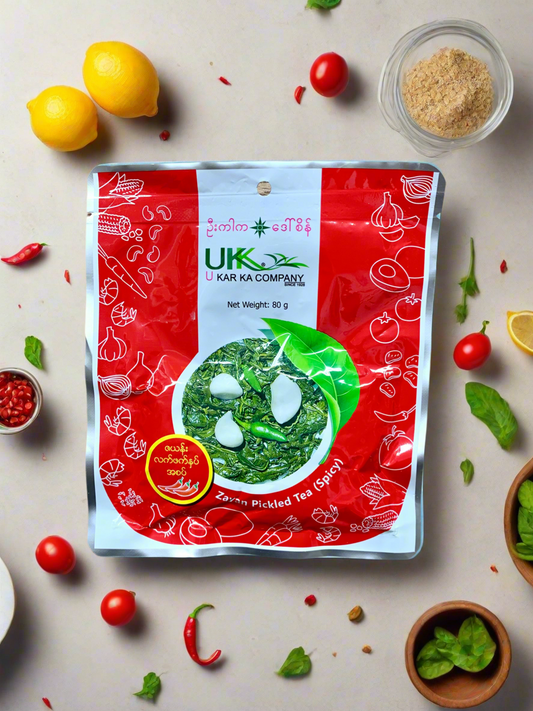 ဦးကါက ဇယန်းလက်ဖက် ချဉ်စပ် (80g)