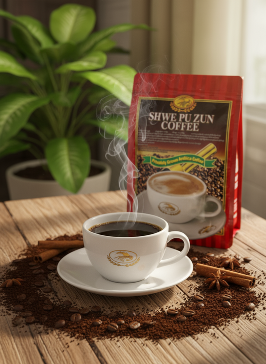 ရွှေပုစွန် Arabica Coffee (200g) အနီရောင်