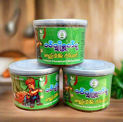ပင်ပျိုရွက်နု မန်ကျည်းသီးစိမ်းငါးပိထောင်း