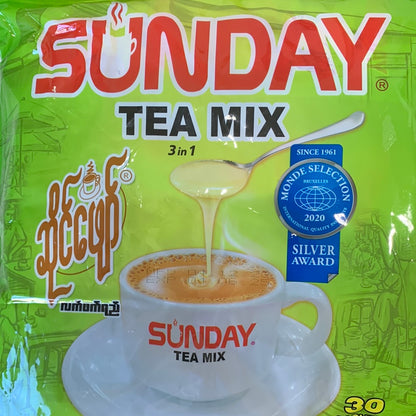 SUNDAY tea mix 3in1 ဆိုင်ဖျော် 30個入り