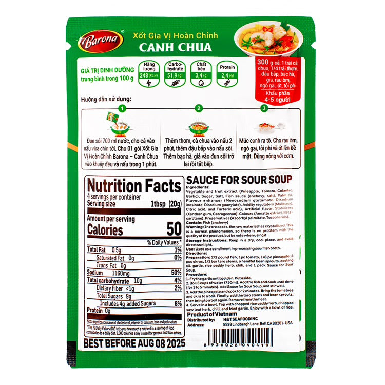 Barona Sauce for Sour Soup (CANH CHUA)
