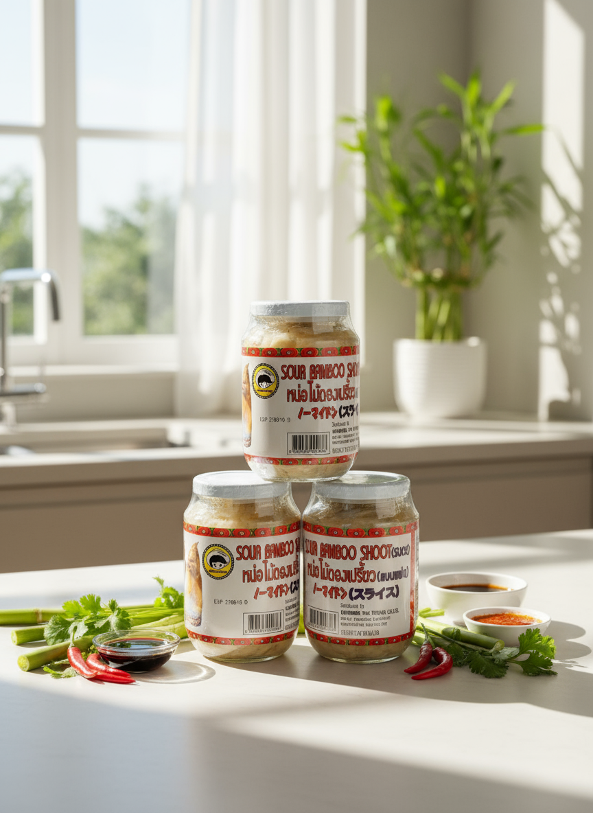Sour Bamboo Shoot (Slice)タケノコの酢漬け（スライス）ペチャブン瓶