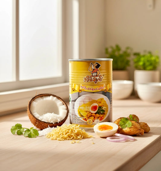 အိမ်ချက် အုန်းနို့ခေါက်ဆွဲဟင်းရည်အနှစ်