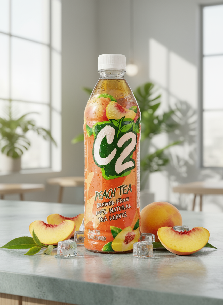 C2 Peach Tea (455ml)