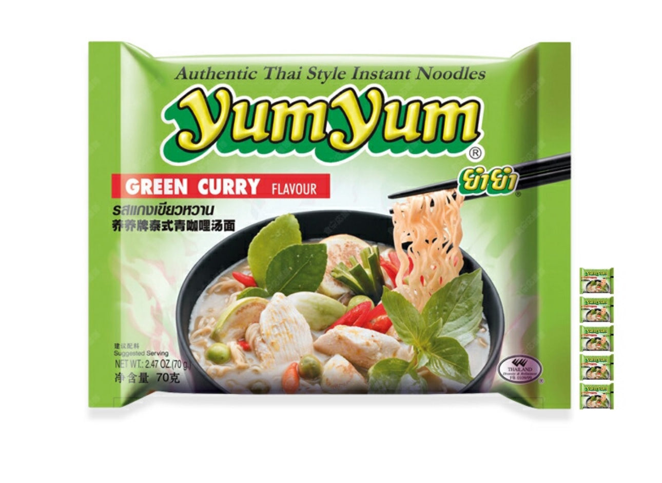 YumYum Green Curry Flavor 即席麺