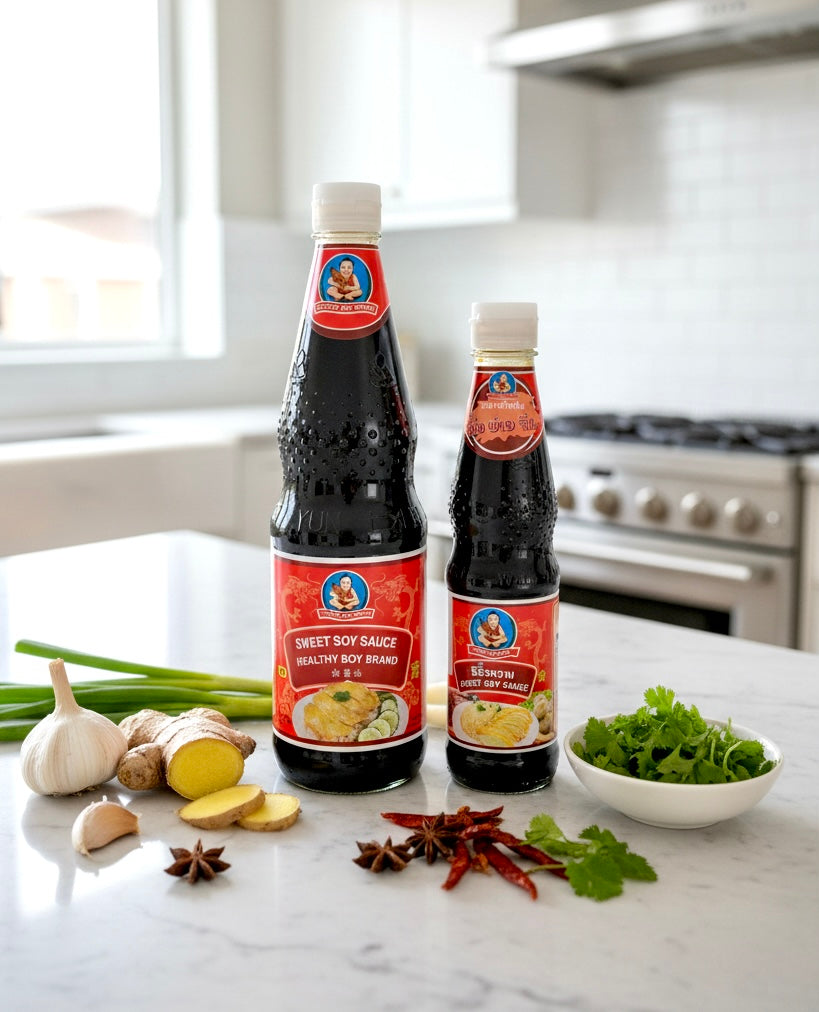 Dark Sweet Soy Sauce Red Label ကြာညို့ (970g) ဘူးကြီး