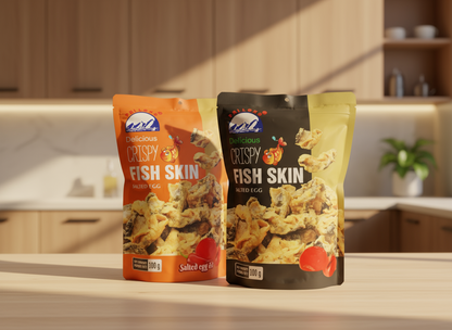 Crispy Fish Skin (Salted Egg) ငါးအရေခွံကြော်