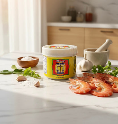 ချိန်ခွင်တံဆိပ် မျှင်ငါးပိအစိမ်း (185g) ဘူးသေး