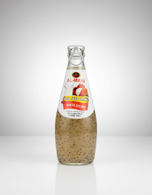 AlMani Basil Seed Drink White Lychee Flavor