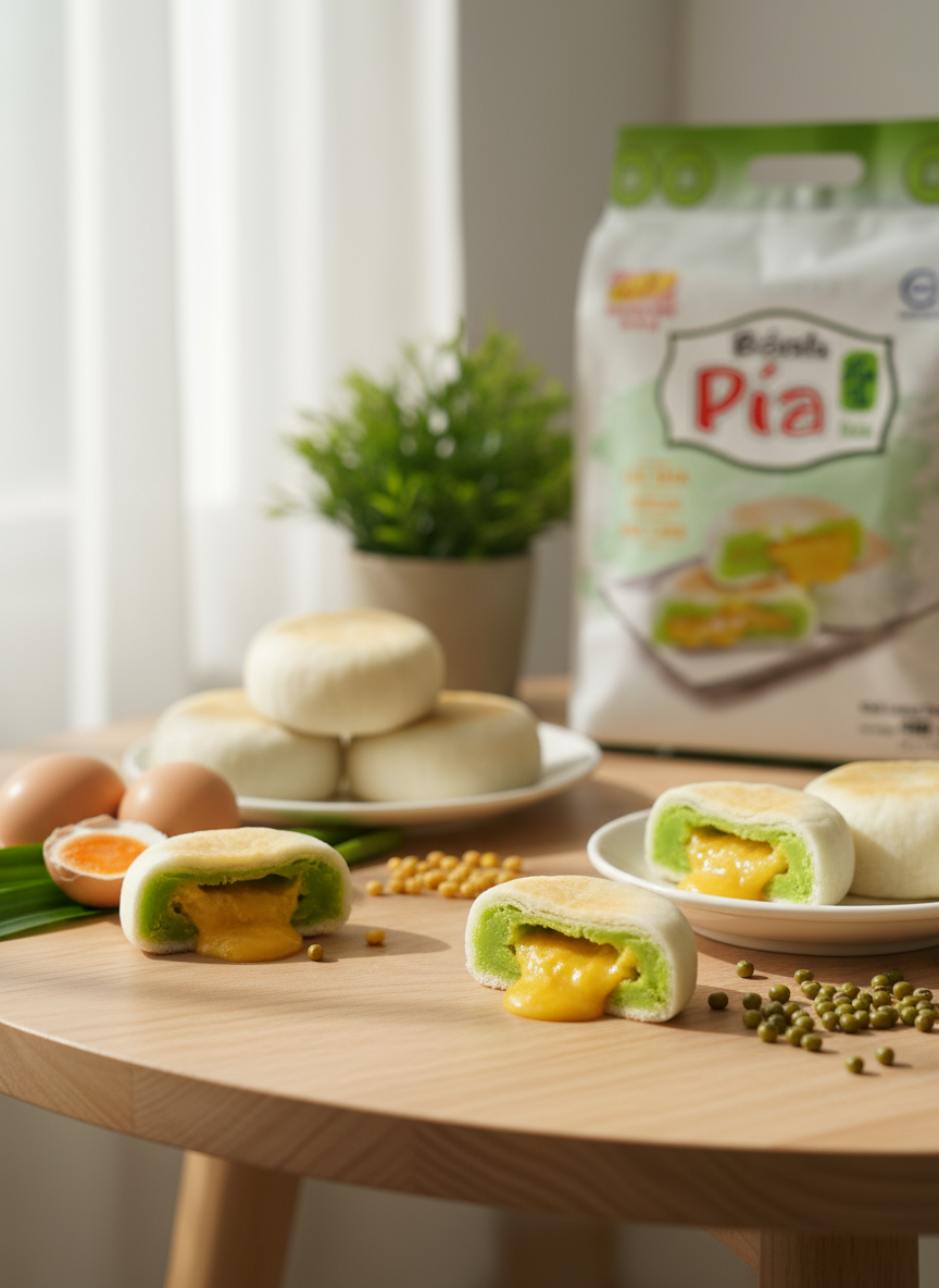 Pia Cake Liu Sha Pandan Flavour