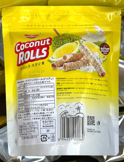 Coconut Rolls with Durian Flavour