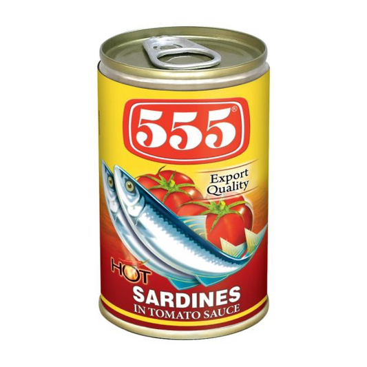 555 Sardines in Tomato Sauce HOT (155g) HALAL