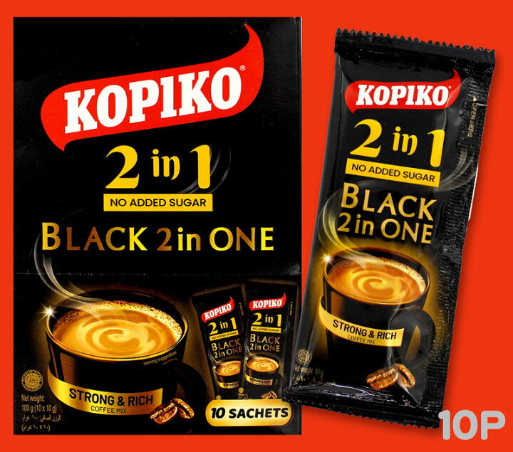 KOPIKO 2in1 Coffee Black (10 sachets)