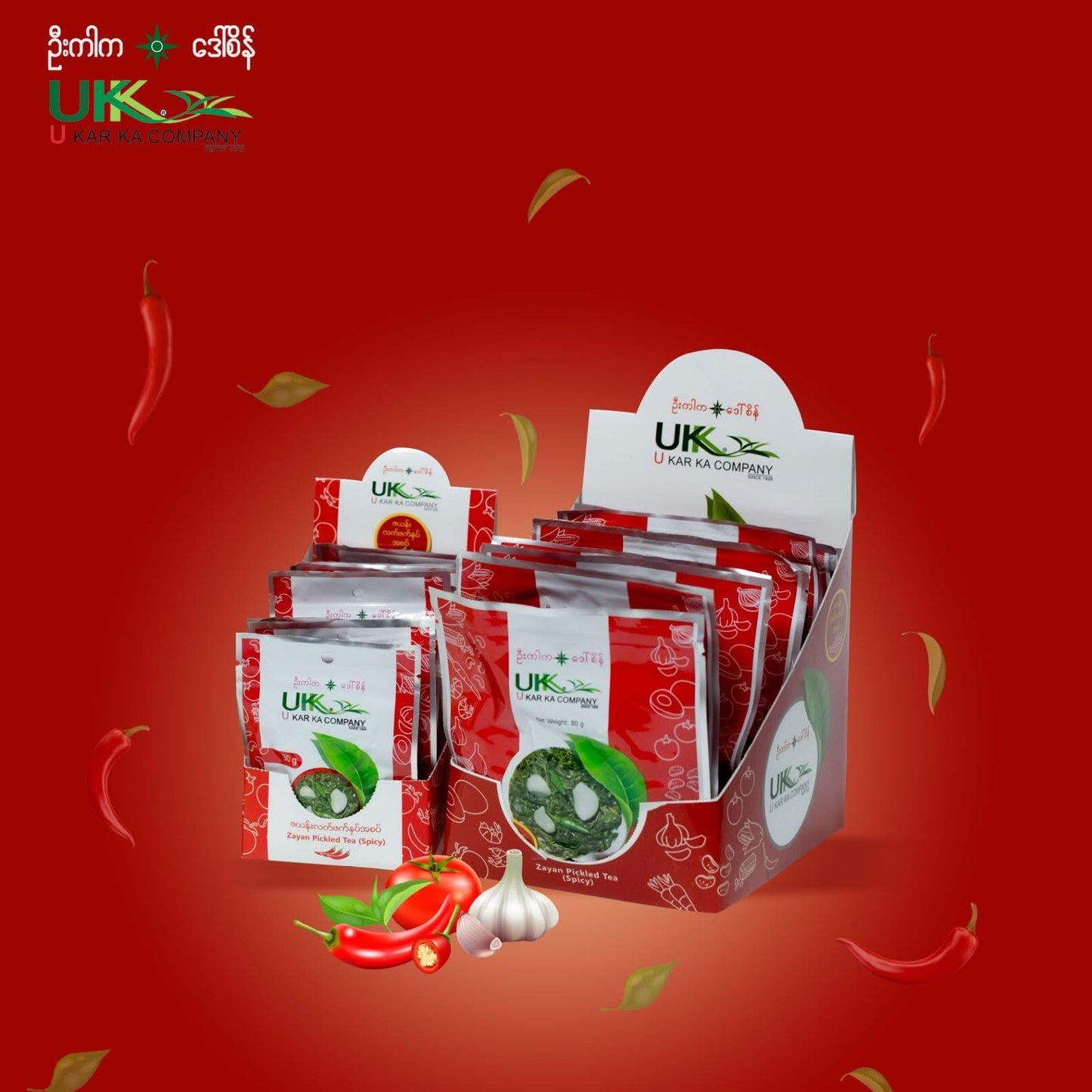 ဦးကါက ဇယန်းလက်ဖက် ချဉ်စပ် (80g)