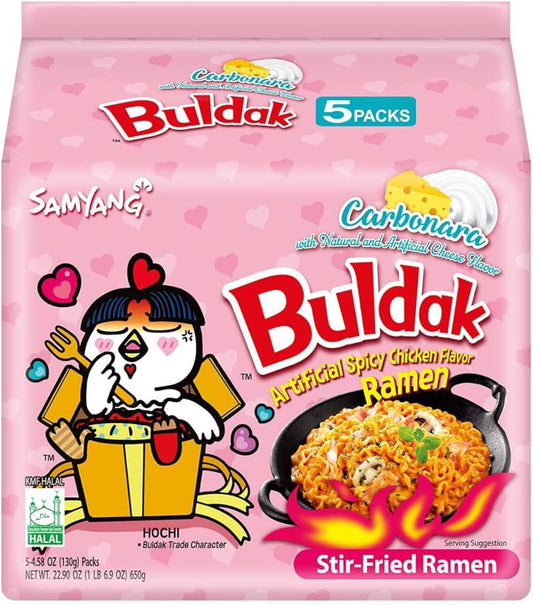 Samyang Buldak Carbonara (5個パック) ပန်းရောင်
