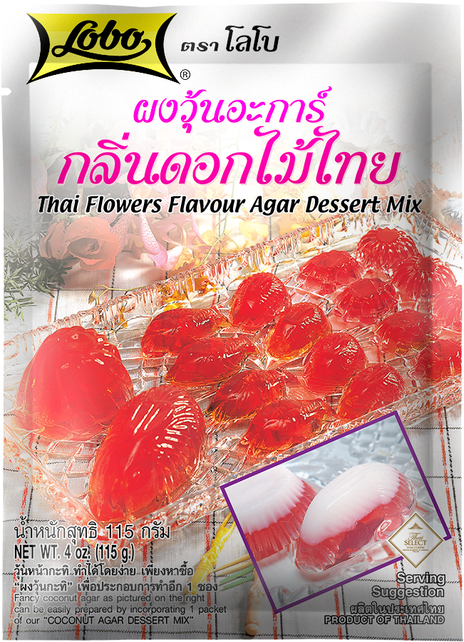 LOBO Thai Flowers Flavour Agar Powder (အနီရောင်)