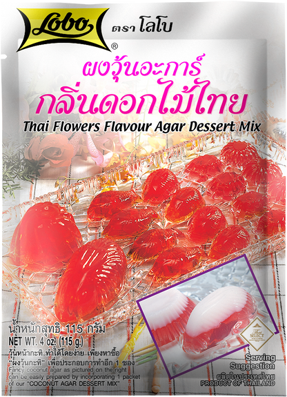 LOBO Thai Flowers Flavour Agar Powder (အနီရောင်)