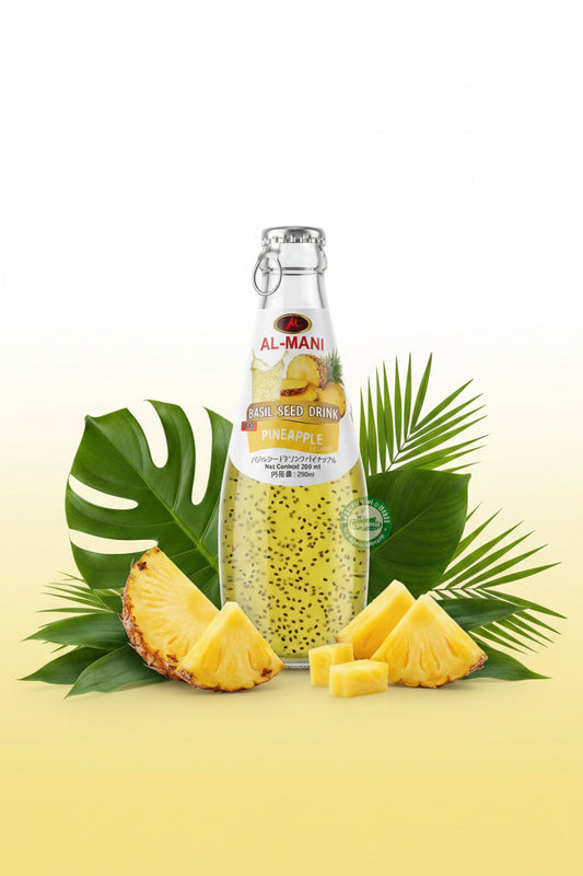 AlMani Basil Seed Drink Pineapple Flavor