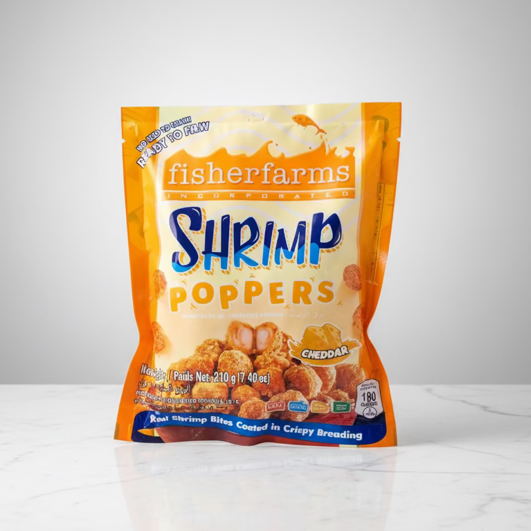 Ready-to-Fry Shrimp Poppers (Cheddar)